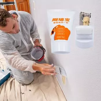 Маленький валик для покраски стен 2-в-1, набор кистей для покраски стен, портативный инструмент для ремонта стен, легкий набор кистей для покраски стен для очистки и CHINA