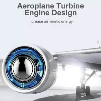 Маленький вентилятор, мини-вентилятор без листьев, портативное охлаждающее устройство, мощный ручной вентилятор, 3-скоростной вентилятор из АБС-материала, подарок для женщины и мужчины синий