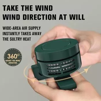 Маленький вентилятор с USB-питанием, портативный охладитель воздуха, мощный поток воздуха, низкий уровень шума, скорость темно-зеленого