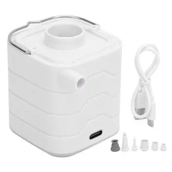 Маленький воздушный насос со светодиодной подсветкой, различные насадки, 1600 мАч, тип C, перезаряжаемый, небольшой инфлятор, дефлятор для