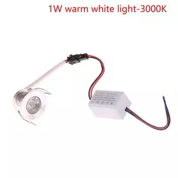 Маленький встраиваемый потолочный светодиодный точечный светильник Cob 1W с регулируемой яркостью, в комплекте драйвер для витрины дома, шкафа, плинтусов для отелей и т. д. sliver-warm3000K