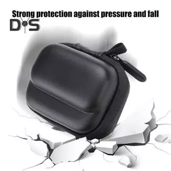 Маленький защитный чехол для камеры с ручкой, застежкой-молнией, плюшевой подкладкой, легкий ударопрочный дорожный чехол для 360 GO3 чёрный