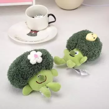 Маленький зеленый милый кулон, симпатичная плюшевая овощная сумка, украшение, брелок, игрушка, кукла A