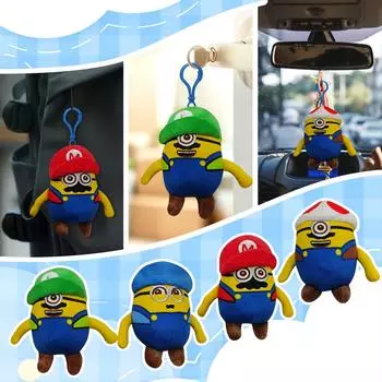 Маленький желтый плюшевый брелок-подвеска, креативная декоративная кукла-подвеска One Size красный