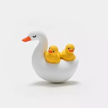 Маленький Желтый Утенок Магнит на Холодильник Утка Мама Несет Маленького Утенка Мультяшная 3D Наклейка Магнит Животное Украшение Po Wall