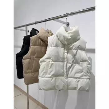 Маленький жилет женщины носят новый иностранный стиль короткий утолщенный жилет осенью и зимой M Recommended 80-52.5kg