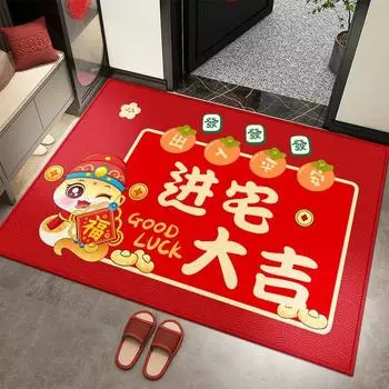 Маленький змеиный коврик для дома, очищающий песок, износостойкий нескользящий коврик для дома, устойчивый к мытью, грязный коврик для удаления пыли в коридоре 40 * 60cm [silk ring]