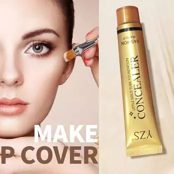 Маленький золотой консилер в тюбике, BB-крем, изоляция, маскирующие пятна, следы от прыщей, темные круги, мешки под глазами, татуировки, выравнивание тона кожи, увлажнение.