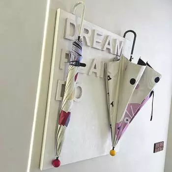 Маленький зонт из свежего измельченного таро бобо с длинной ручкой, женский, виниловый, солнцезащитный, ультрафиолетовый, зонт от дождя и солнца, кошка