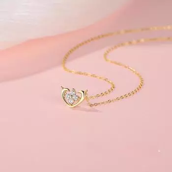 Маленькое и свежее ожерелье с четырьмя цветками любви для женщин, маленькое и изысканное, новый шейный платок для подружки