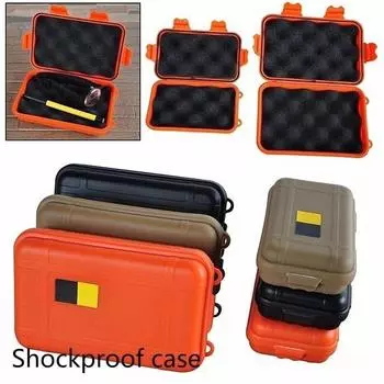 Маленькое использование, большой/маленький тактический чехол для инструментов, противоударный, для переноски, водонепроницаемый ящик для переноски на открытом воздухе, хранилище для выживания чёрный