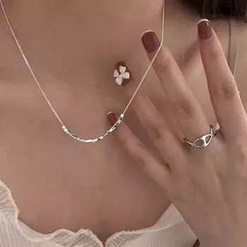 Маленькое квадратное ожерелье с кубическими бусинами, женское простое геометрическое ожерелье с ключицей, вечерние украшения