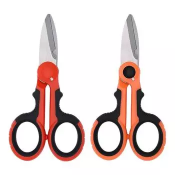 Маленькое лезвие из нержавеющей стали PP + TPR, удобная ручка, кусачки, бытовые ножницы для электрика, многоцелевые ручные инструменты оранжевый