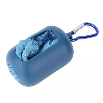 Маленькое охлаждающее полотенце Быстросохнущее Впитывающее пот Мягкое из микрофибры Спортивное охлаждающее полотенцеСинее темно-синий