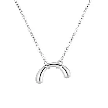 Маленькое ожерелье-арка из стерлингового серебра S999 для женщин с нерегулярной изогнутой длинной перемычкой на шее, серебряный воротник, легкая роскошь и модный универсальный вариант Adjustable size серебряный