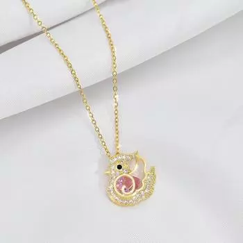 Маленькое ожерелье «Мандаринка» Высокая ценность Личность Тренд Титановая сталь Женская цепочка на ключицу Инкрустировано цирконом Изысканные украшения