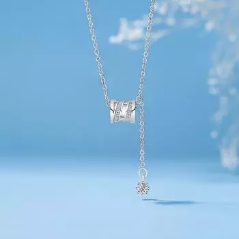 Маленькое ожерелье на талию женское легкое роскошное нишевое дизайнерское кольцо с микроцирконием из нержавеющей стали с цепочкой на ключицу