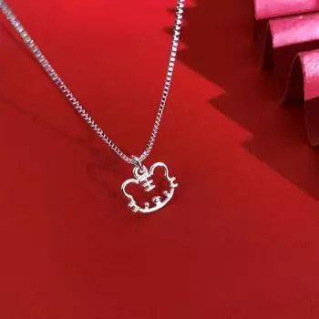 Маленькое ожерелье с тигром, женское, простое, с подвеской в виде тигровой жизни из нержавеющей стали на ключицу