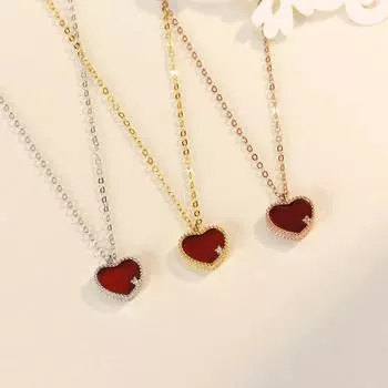 Маленькое персиковое сердечко, женская мода, легкая роскошь, индивидуальность, универсальный темперамент, любовь, кулон, подарок для девочек