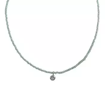 Маленькое свежее голубое ожерелье из циркония для женщин с развитым чутьем, универсальный подарок для невысоких людей, цепочка-ошейник