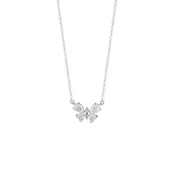 Маленькое свежее милое ожерелье с бантом из четырех звезд, женское универсальное ожерелье