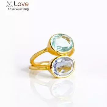 Маленькое телесное обручальное кольцо овальное прозрачное с камнем рождения двойное кольцо желтое золотое кольцо ювелирные изделия 9