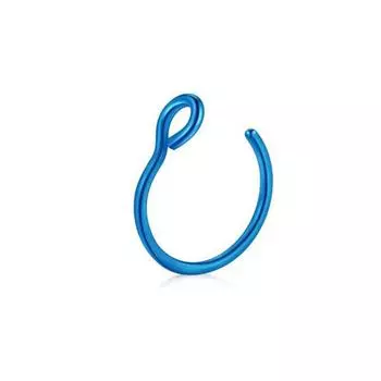 Маленькое тонкое U-образное поддельное кольцо в носу, золотое кольцо в носу, пирсинг, модное простое кольцо в носу, ювелирные изделия унисекс, подарки синий