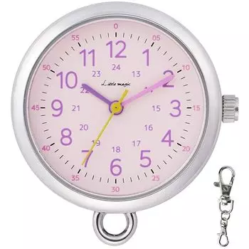 [Маленькое волшебство] [Сделайте проверку времени увлекательной] [6 цветов на выбор] Легко различимые, легкие и простые в использовании карманные часы-часы для медсестры Colore Kids