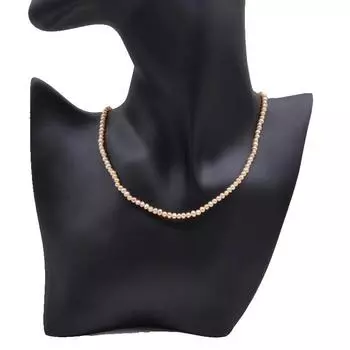 Маленькое жемчужное ожерелье из натурального пресноводного жемчуга, короткое ожерелье диаметром 3,5 мм, маленькое жемчужное ожерелье для девочек, женское ожерелье из бисера