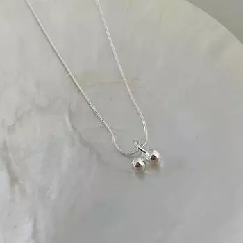 Маленькое женское ожерелье в виде вишни, легкое, роскошное, нишевый дизайн, цепочка с фруктами на ключицу, подвеска из нержавеющей стали в виде вишни