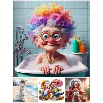 Malen-nach-Zahlen-Set auf Leinwand DIY-lkunst Frauenbild Heim- und Wanddekorati H4681