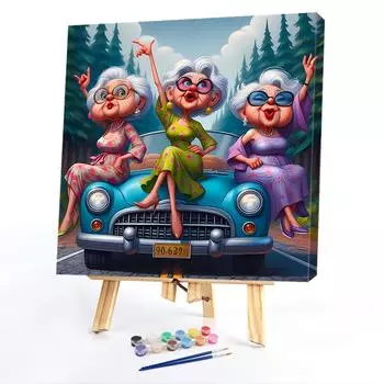 Malen-nach-Zahlen-Set auf Leinwand DIY-lkunst Bild fr ltere Menschen Heim-Wan H4573