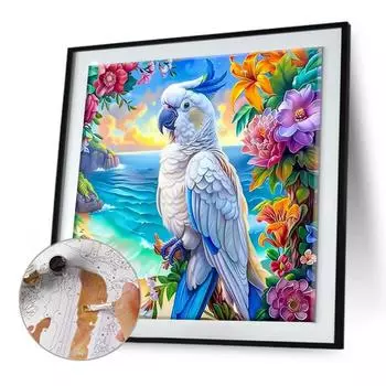 Malen-nach-Zahlen-Set auf Leinwand DIY-lkunst Papagei Bild Heim-Wanddekoration