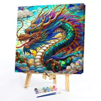 Malen-nach-Zahlen-Set auf Leinwand DIY-lkunst Tierbild Heim-Wanddekoration H4628