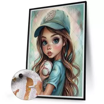 Malen-nach-Zahlen-Set auf Leinwand zum Selbermachen lkunst Mdchenbild Heimwand