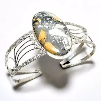 Малигано Джаспер Драгоценный камень 925 посеребренный ювелирный браслет ручной работы