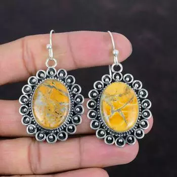 Серьги из яшмы Малигано, серьги из драгоценных камней, ювелирные изделия ручной работы, серьги из стерлингового серебра 925 пробы, настоящие ювелирные изделия из яшмы Малигано, висячие серьги для подарков