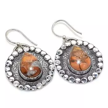 Maligano Jasper Gemstone Handmade 925 Silver Jewelry Earring 1.38 JCE481-40