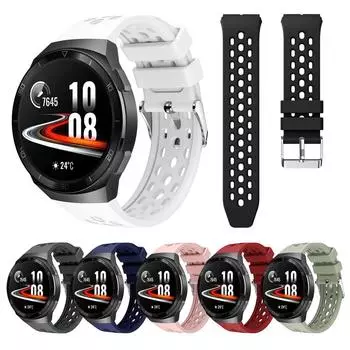 Malinaisi для HUAWEI Watch GT 2E силиконовый ремешок с круглым отверстием спортивный браслет
