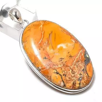Malinga Jasper Gemstone Handmade 925 Sterling Silver Jewelry Pendant 2.36 S1o27