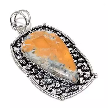 Malinga Jasper Gemstone Handmade 925 Sterling Silver Jewelry Pendant 2.84 d2Z53