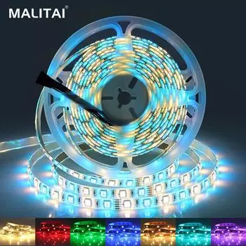 MALITAI 5M 16.4FT Светодиодные лампы с изменением цвета для спальни 5050 SMD RGBW Светодиодные ленты Светодиодные ленты для вечеринок и вечеринок