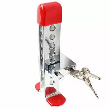 Mallow Sam Универсальный педальный замок для автомобиля, трактора, 20 x 9 x 4 см, 8 отверстий, серебристый защитный чехол, защита от кражи серебряный