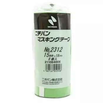 Малярная лента Nichiban 15 мм x 18 м 80 рулонов зеленая 2312H-15BOX зелёный