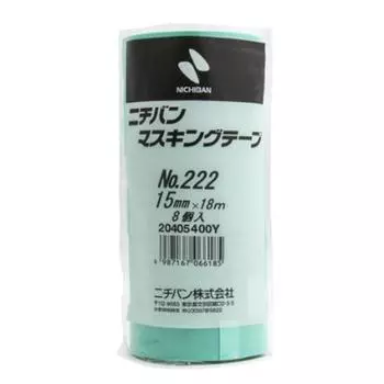 Малярная лента Nichiban 15 мм x 18 м 80 рулонов мятно-зеленая 222H-15BOX мятный зеленый