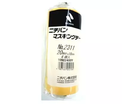 Малярная лента Nichiban 20 мм x 18 м 60 рулонов желтая 2311H-20BOX жёлтый