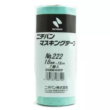 Малярная лента Nichiban 7 рулонов 18 мм x 18 м зеленая 222H-18