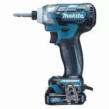Малый ударный гайковерт Makita TD111 синий крутящий момент 135 Нм 2 аккумулятора и зарядное устройство в комплекте TD111DSHX (10,8 В) 1.5Ач синий