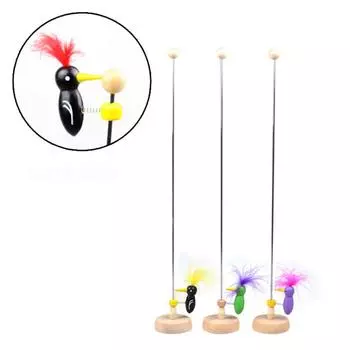 Малыш раннего развития милый дятел шест клюет скользящую игрушку в подарок