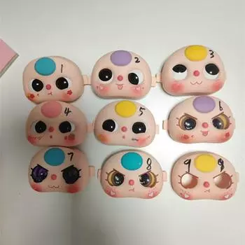 Малыш Три Малыш Три года 12 Зодиак плюшевый слепой ящик аксессуары Большое милое лицо аксессуары для рук и ног чёрный